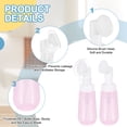 thumbnail image 3 of Uxcell 3Pcs Foam Pump Bottle with Brush, 2oz / 60ml Empty Foaming Dispensers Bottle for Travel Facial Cleanser Hand Soaps Shampoos Shower Gels, Clear Pink(Conical), 3 of 7