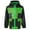 Black, variant on Minecraft Creeper Big Boys Zip Up Jacket Little Kid to Big