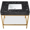 thumbnail image 5 of Meridian Furniture Marmo Black Engineered Stone Bathroom Vanity, 5 of 9