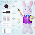 thumbnail image 5 of 7FT High Easter Bunny Holding Easter Egg Inflatable Yard Decorations Giant Bunny with LED Lights,Inflatable Outdoor Decorations for Holiday/Easter/Party/Yard/Garden, 5 of 7