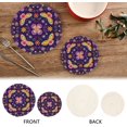 thumbnail image 4 of FREEAMG Colorful Square Pattern Trivets Pot Holders Set of 2 Decoration Potholders for Kitchens Pure Cotton Thread Weave Trivets,Hot Pads for Kitchens,Coasters,Placemats,Spoon, 4 of 7