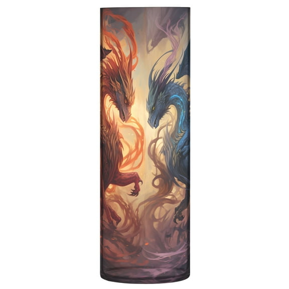 JSTEL Magic Dragons Flower Vase Decorative Floreros for Home Decor Bedroom Living Room Office Table Shelf Bathroom