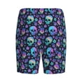 thumbnail image 4 of Picia Skull flower cute Pajama Shorts for Men, Men's Pajama Bottoms, Sleepwear,Short Pajama Pants-Small, 4 of 9