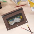 thumbnail image 4 of CLLC 12 estuches para lápices para carpeta de 3 anillas - Estuche para bolígrafos con cremallera de 3 agujeros, organizador estético con ventana transparente (A, 12 unidades), 4 of 8