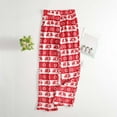 thumbnail image 4 of Hngshg Christmas Pajama Pants for Women Fleece Fuzzy Lounge Pants Elastic Waist Straight Leg Sleep Pants with Pockets, 4 of 8
