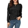 thumbnail image 2 of Sudadera con cuello Redondo NikouMX para mujer Jersey de manga Abullonada S M L XL 2XL, 2 of 5