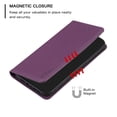 thumbnail image 4 of Decase Cover For iPhone XS/X,Shockproof PU Leather Book Folding Flip Folio Case with Card Holders Kickstand Magnetic Closure TPU Inner Shell Protective Cover for Women Men,purple, 4 of 6