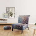 thumbnail image 2 of Designart "Whispering Breeze Among Purple Wildflowers I" Purple Wildflowers Upholstered Accent Chair - Traditional Arm Chair For Bedroom, 2 of 5