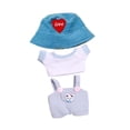 thumbnail image 2 of Ropa para muñecas de peluche perfecl conjunto de pantalones y sombrero azul 15 a 17 cm, 2 of 8