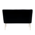 thumbnail image 5 of Costaelm Alaia 46" Wide Upholstered Velvet Love Seat Sofa, Black, 5 of 10