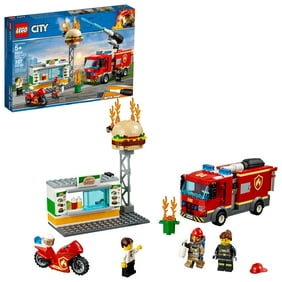 Lego City Fire Downtown Fire Brigade Firetruck And Helicopter Rescue Toy Walmart Com Walmart Com