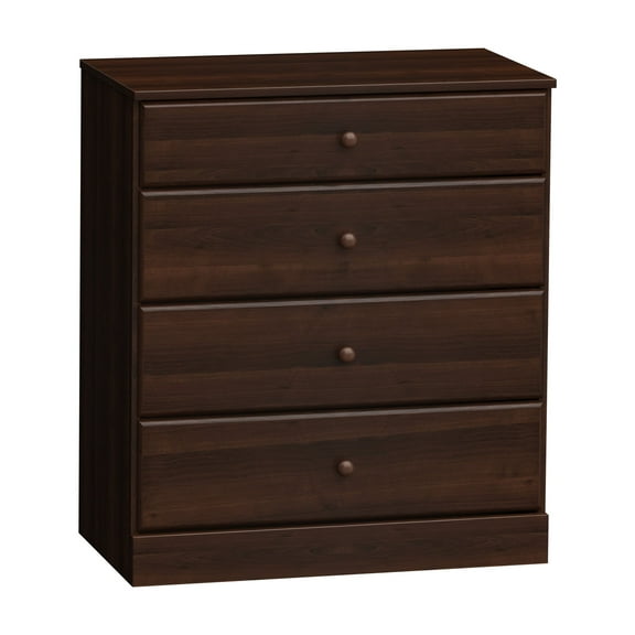 Prepac Astrid Modern 4-Drawer Vertical Dresser, Espresso