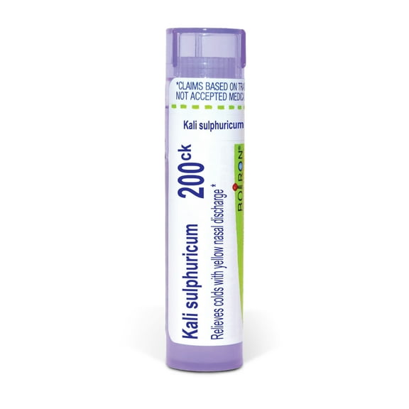 Boiron Kali Sulphuricum 200CK, Homeopathic Medicine for Colds With Yellow Nasal Discharge, 80 Pellets