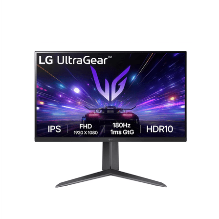 LG 27GS65F 27 inch Monitor - UltraGear™ Full HD IPS Gaming Monitor with 180Hz, 1ms (GtG), HDR10, AMD FreeSync