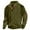 Army Green, variant on Men's Autumn Winter Casual Fashion Sports Stand Collar Button Hoodie Sweatshirt with Elbow Patches