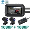 thumbnail image 5 of Dual 1080P Motorcycle DVR Waterproof Moto Camera WiFi GPS Dash Cam Front Rear Driving Video Recorder, 5 of 5