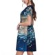 thumbnail image 2 of Disketp White Jellyfish Dansing in the Ocean para Vestido de Manga Corta para Mujeres, Vestidos de Verano para Mujeres, Casual y Holgado para la Playa, 2 of 6