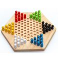 thumbnail image 1 of Toys Of Wood Oxford Chinese Checkers Wood And Gobang (5 por fila) - Juego de mesa familiar 2 en 1 - Juego de estrategia lógica - Juegos de mesa de madera para adultos y para niños, 1 of 5