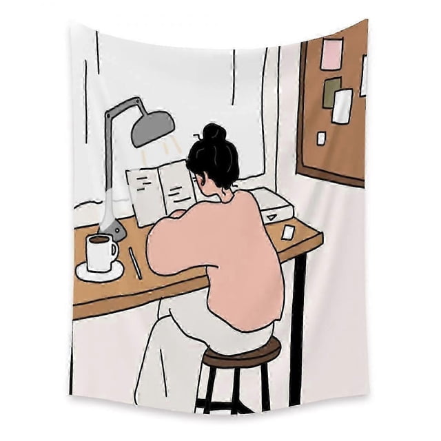 Wekity Girl Couple Small Fresh Tapestry Aesthetic Art Home Background Fabric Decoration Gift Pool Tapestry Living Room Bedroom Decoration (LY004, 59 X