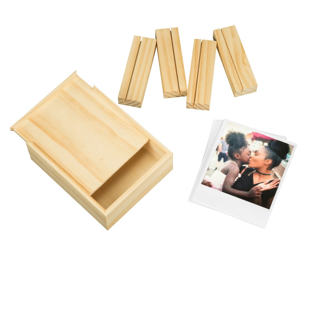 Retro Prints, Set of 25 with Wooden Box & Stands