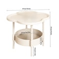 thumbnail image 3 of Plastic Bedside Table with Double Layer Storage, Small Mobile Side Table for Bedroom Living Room Sofa, White Compact Cabinet 18.5x18.5x14.57in, 3 of 9