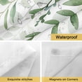thumbnail image 5 of No Hook Shower Curtain with Snap in Liner, Spring Summer Succulent Eucalyptus Leaves Waterproof Fabric Bathroom Curtain Mesh Top Window, Sage Green White Shower Curtains 48x72in, 5 of 9