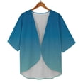 thumbnail image 6 of Jxximdong Cardigans for Women, Chiffon Short Sleeve Open Front Cardigan Lightweight & Breathable Summer Cover Up for Casual & Wear, Women's Bolero Shrugs Blue, 6 of 7