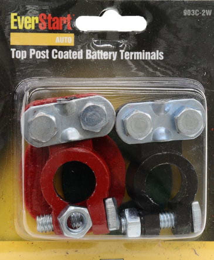 Everstart 903C-2W Epoxy Coated Automotive Red and Black 6-12-Volt Battery Terminals