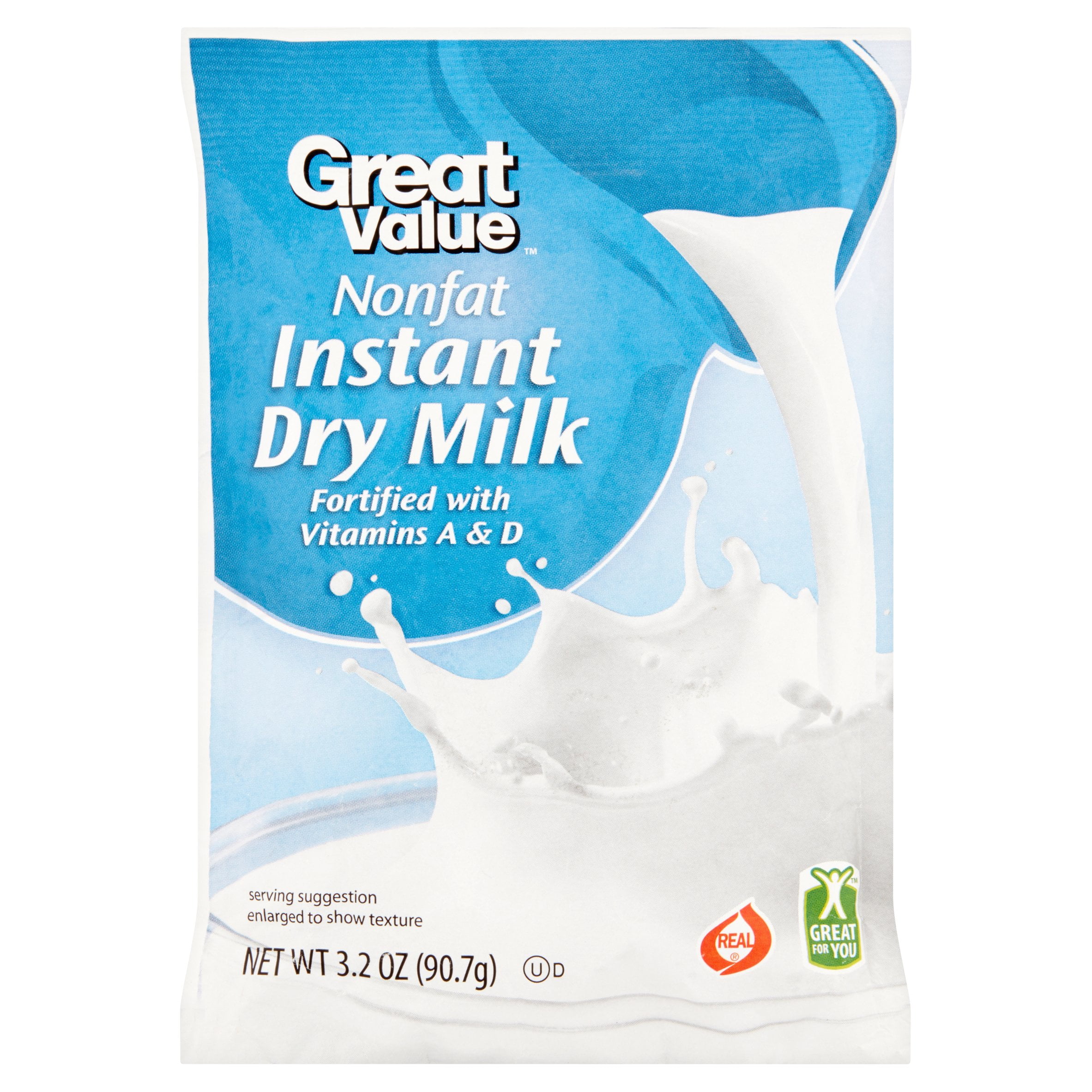Great Value Nonfat Instant Dry Milk, 3.2 oz