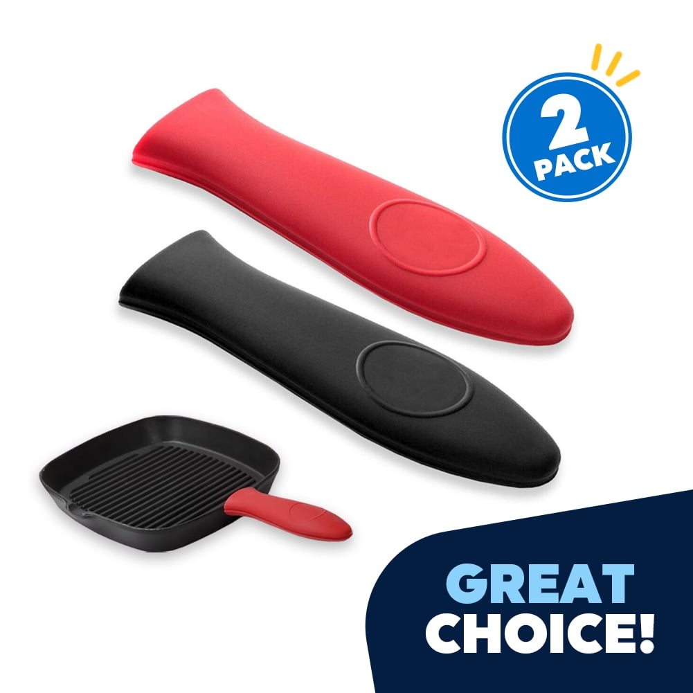 Silicone Hot Handle Holder Red Cast Iron Cover 1 Piece Zinuo Boutique