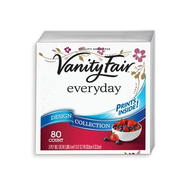 Vanity Fair Everyday Design Collection Napkins, 80 Count