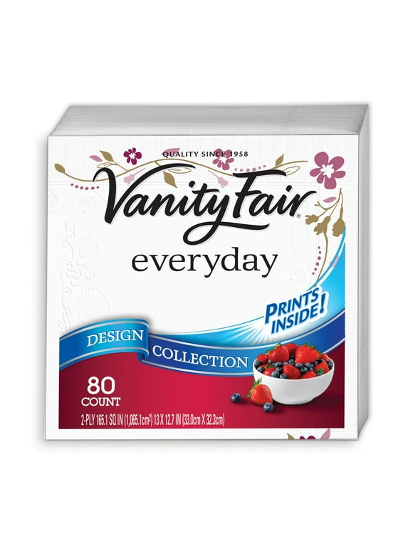 Vanity Fair Everyday Design Collection Napkins, 80 Count
