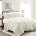 thumbnail image 3 of Lush Decor Emma Faux Fur Polyester Comforter, Full/Queen, White, 3-Pc Set, 3 of 11
