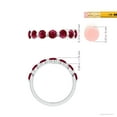 thumbnail image 5 of ANGARA Natural Floating Round 1.75 ct Ruby Semi Eternity Wedding Ring in 14K White Gold for Women (Size-3.6mm) | July Birthstone, Birthday, Anniversary, Jewelry Gift for Women | Natural Ruby Ring, 5 of 10