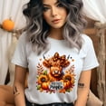 thumbnail image 2 of Hey There Pumpkin Highland Cow Shirt | Cute Fall Sunflower Pumpkin Tee | Autumn Graphic T-Shirt, Navy, Size M, 2 of 6