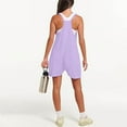thumbnail image 3 of Button Down Rompers for Women Casual Shorts Trendy Vacation Loose Sleeveless Beach Romper Jumpsuits with Pockets, 3 of 8