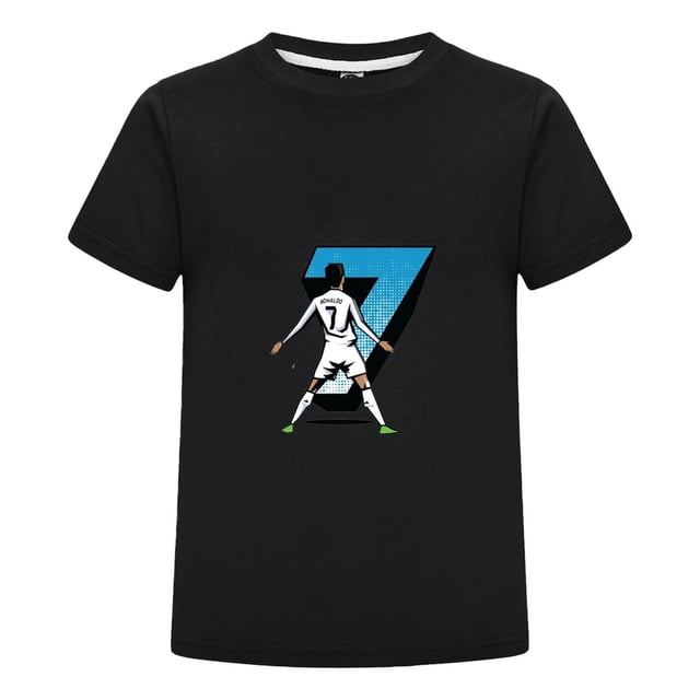 Playera Cristiano Ronaldo Niño Niña | Camiseta para Fans del Futbol con Dibujo