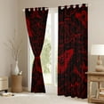 thumbnail image 3 of Castle Fairy Gothic Black Red Moth Blackout Curtains Set of 2 (52x84 Each) for Boys Girls,Botanical Tree Leaves Window Curtains,Bohemian Vintage Aesthetic Curtains and Drapes,Luxury Bedroom Decor, 3 of 6