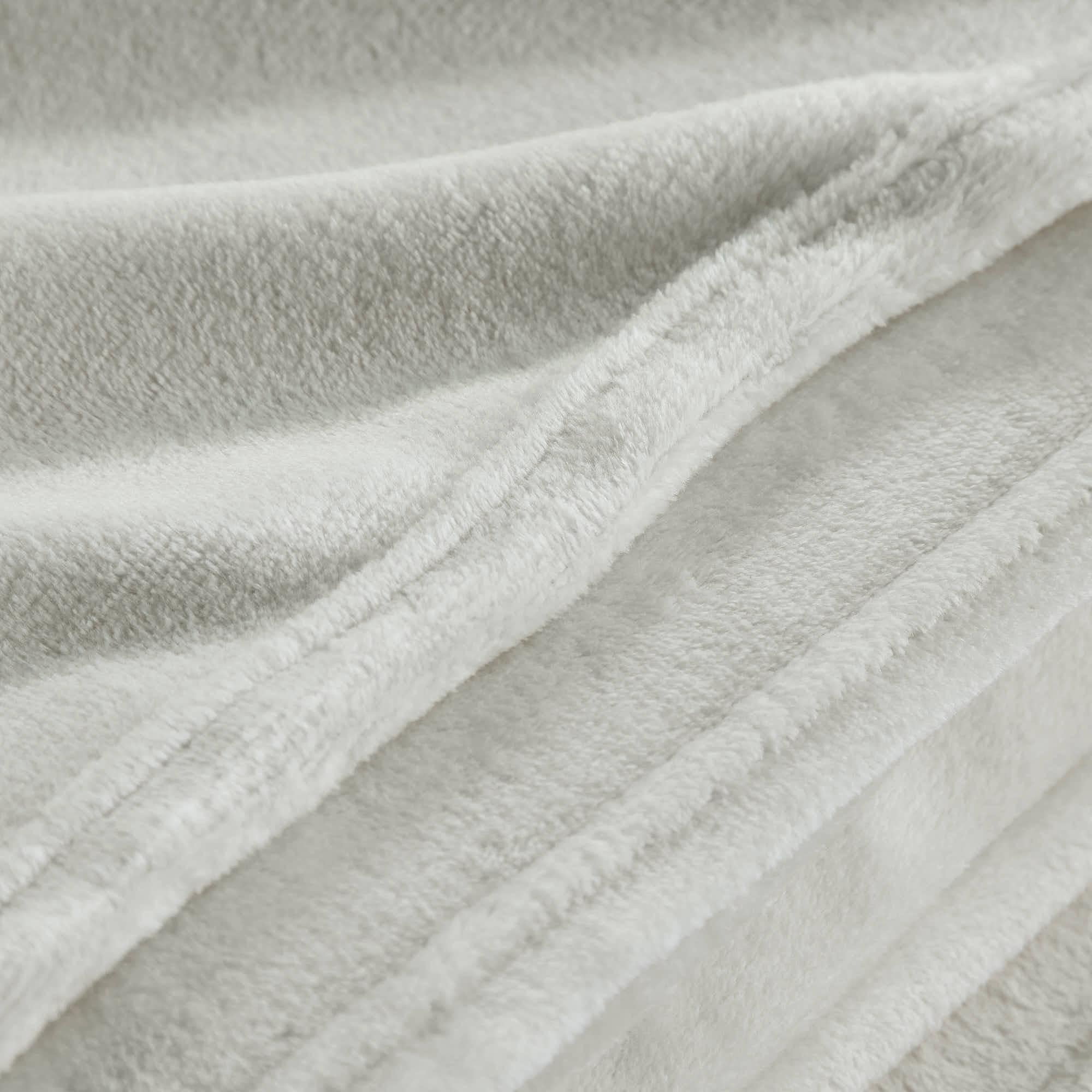 Rest Haven Fleece Bed Blanket, Twin, White