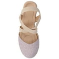 thumbnail image 4 of Journee Womens Ashlee Platform Espadrille Wedge Sandals, Widths Available, 4 of 9