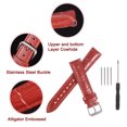 thumbnail image 4 of Uxcell Leather Watch Band 18mm Embossed Pattern Watch Strap Replacement with Spring Bars Red, 4 of 6