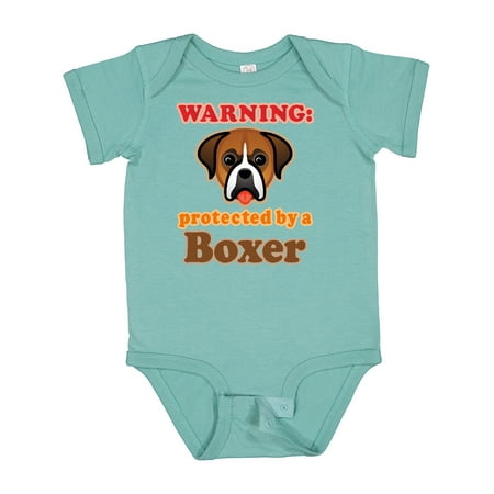 

Inktastic Protected by a Boxer Dog Gift Baby Boy or Baby Girl Bodysuit