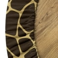 thumbnail image 5 of Ambesonne Giraffe Fitted Round Tablecloth, Abstract Animal Skin Design, 40"- 44" Diameter, Dark Brown Sand Brown, 5 of 5