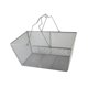 thumbnail image 5 of Cesta de la compra de hierro, práctica y portátil, para comestibles, frutas y cocina. Plata, 5 of 9