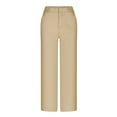 thumbnail image 6 of Timegard Suit Pants for Women Mid Waist Straight Leg Solid Color Loose Casual Work Formal Trousers, 6 of 6