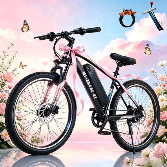XKJ Electric Bike for Adults,26" EBIKE,25MPH, 40 Miles(PAS),Commuting Electric Mountain Bicycle with 576Wh Removable Built-in Battery,1000W Gear Motor with 7 Speed,Full Fork Suspension, UL 2849