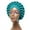 Peacock Blue#, variant on Visland Women African Turban Hat, Adjustable Elastic Soft Space Cotton Wide Band Cap Headwrap Hair Cover