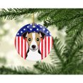 thumbnail image 2 of Carolines Treasures BB2191CO1 American Flag and Jack Russell Terrier Ceramic Ornament  3 in multicolor, 2 of 2
