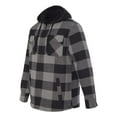 thumbnail image 2 of Burnside Men's Quilted Flannel Full-Zip Hooded Jacket, Style 8620, 2 of 3