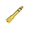 thumbnail image 1 of Adaptador de audio Jack 6.5 / 6.35mm Enchufe a 3.5mm Conector hembra para amplificador Micrófono Convertidor AUX Oro Meterk Adaptador, 1 of 6